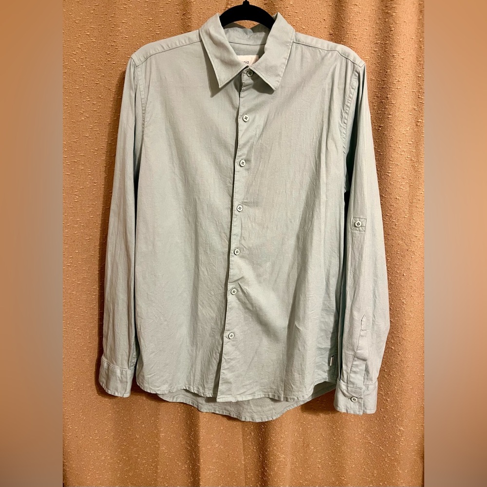 Onia Men’s Light Blue Long Sleeve Button Down Dress Shirt size M
